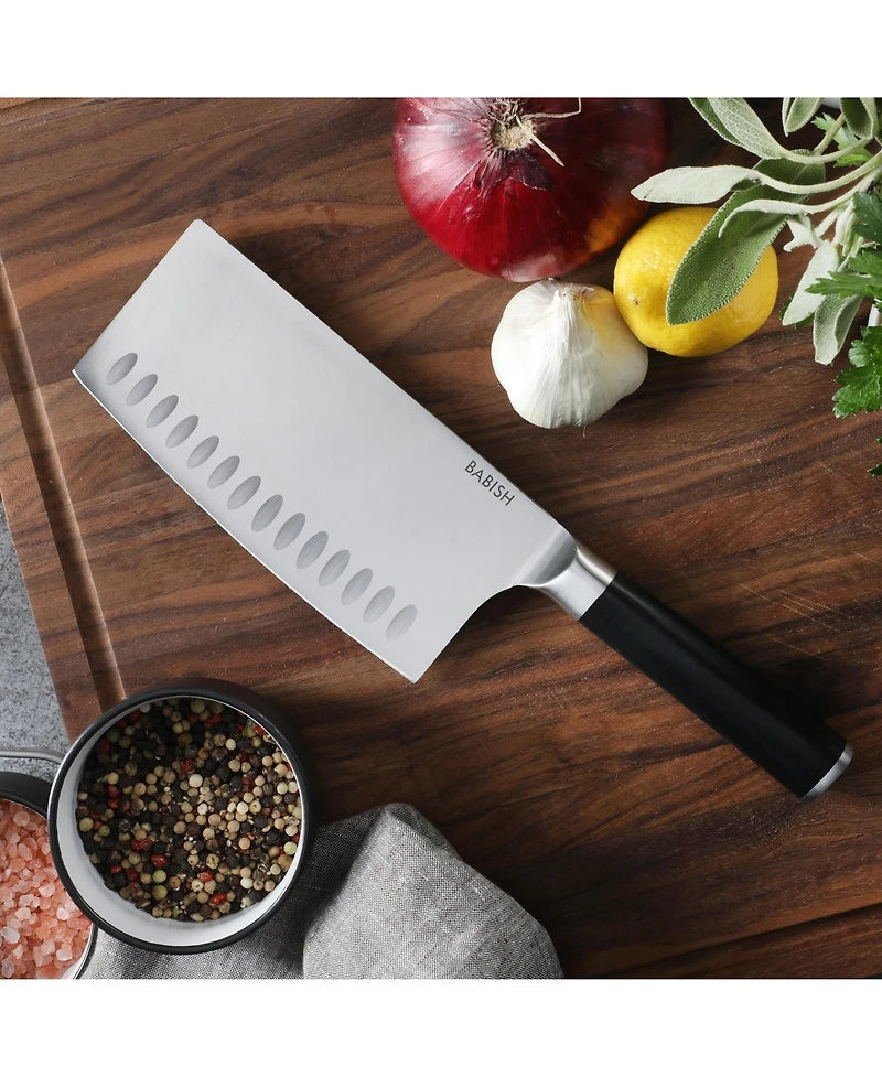 Babish High-Carbon 1.4116 German Steel 6.5 Inch Full Tang, Forged Clever Knife