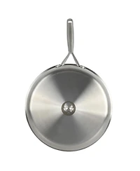 Babish 12 Inch Stainless Steel Triply Professional Grade Fry Pan w/ Stainless Lid