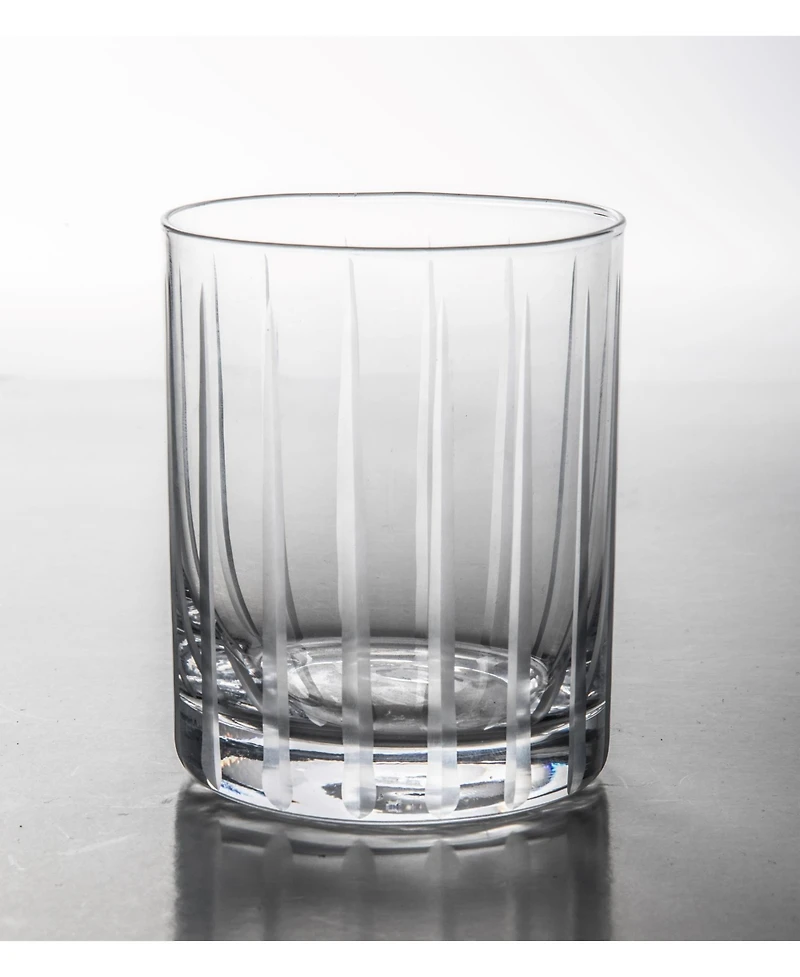Babish 4 Piece 14 Oz Dof Old Fashioned Drinking and Whiskey Glass - Etched Handmade Clear Glass