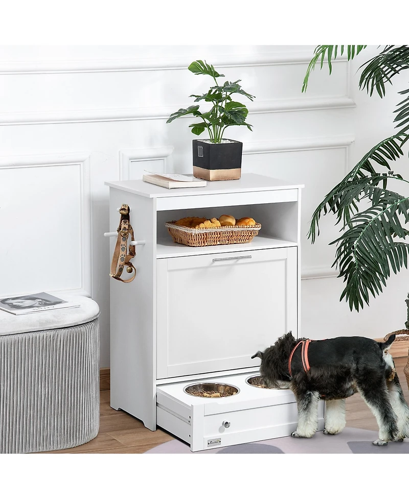 Multi-Purpose Pet Feeder Station Home, Office, or Bedroom Storage