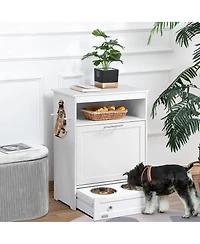 Multi-Purpose Pet Feeder Station Home, Office, or Bedroom Storage