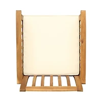 Streamdale Rustic Acacia Wood Dining Chairs with Water-Resistant Cushions