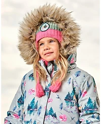 Deux par Girl Peruvian Knit Hat Pink And Gradient Green - Toddler|Child