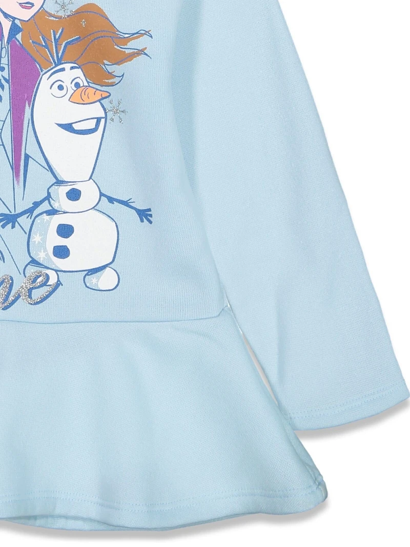 Frozen Girls Elsa Princess Anna Olaf Hoodie and Leggings Outfit Set