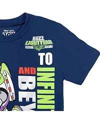 Disney Pixar Toy Story Woody Buzz Lightyear Bo Peep Rex Athletic T-Shirt Mesh Shorts Outfit Set Infant to Little Kid