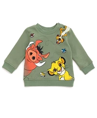 Disney Toddler Boys Lion King Mickey Mouse Winnie the Pooh Toy Story Fleece Sweatshirt and Pants Outfit Set Newborn to