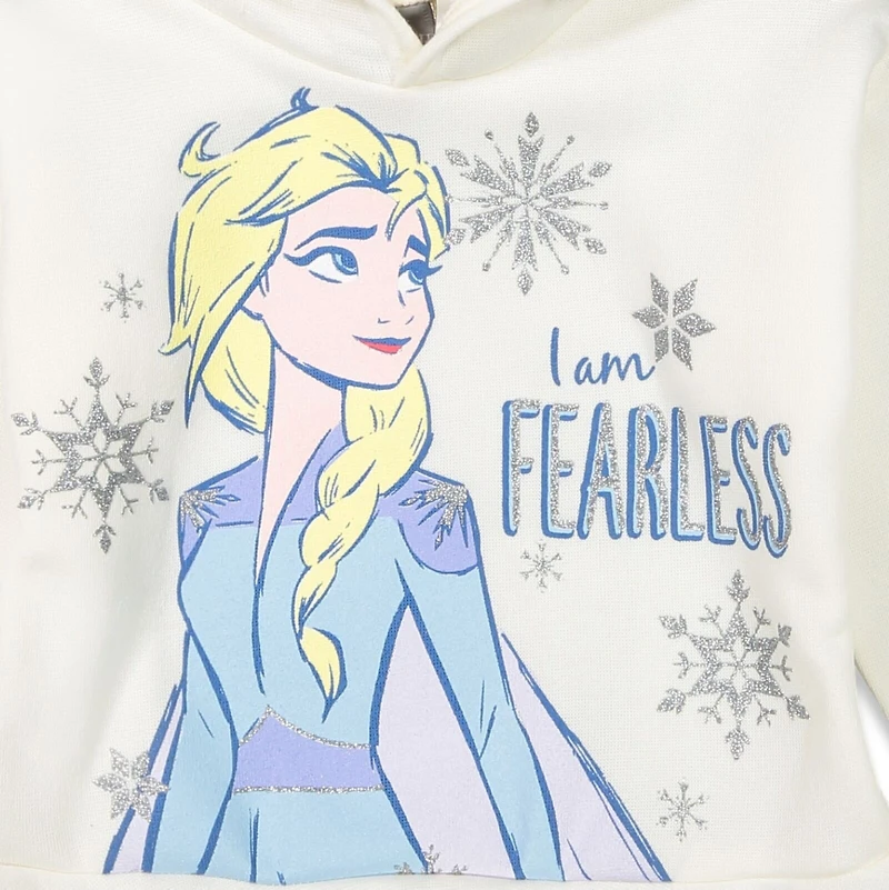 Frozen Big Girls Queen Elsa Fleece Peplum Hoodie and Leggings Outfit Set
