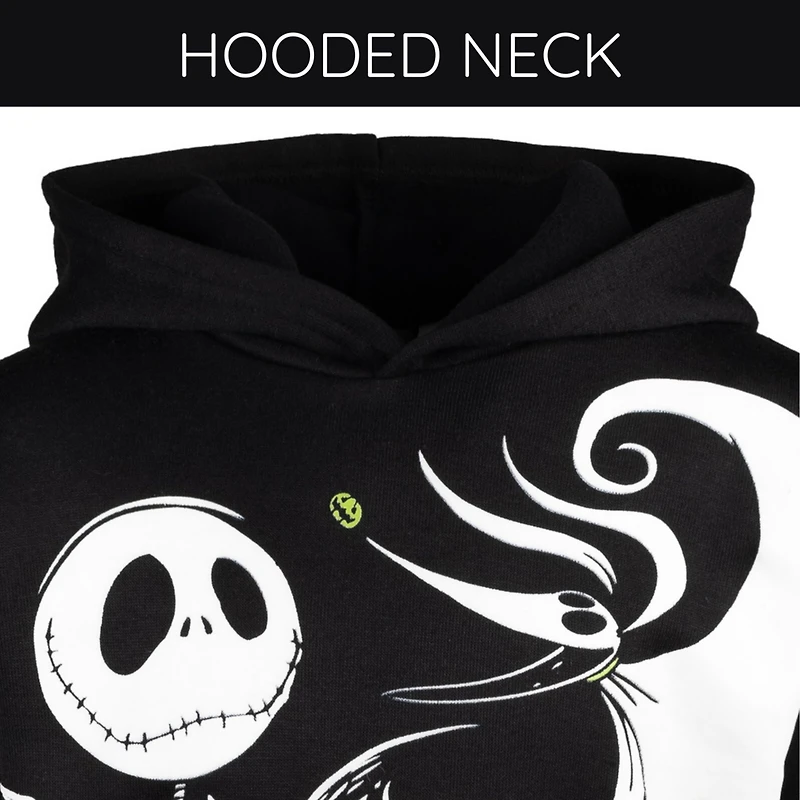 Nightmare Before Christmas Toddler Boys Jack Skellington Fleece Pullover Hoodie and Pants Outfit Set