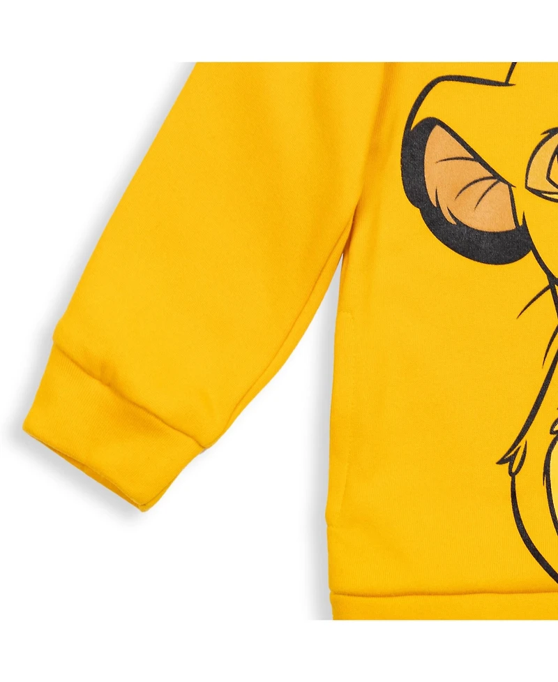 Disney Toddler Boys Lion King Fleece Pullover Hoodie and Pants Outfit Set to (18 Months - 10-12)