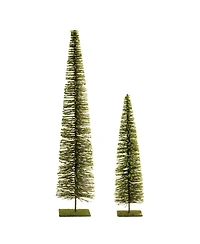 Slickblue Elegant Pine Tree for Holiday Decorations Fresh Greenery & Festive Charm (Set of 2)