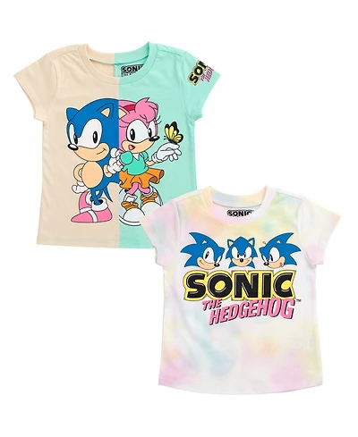 Sega Girls Sonic The Hedgehog Rosy Rascal 2 Pack T-Shirts to