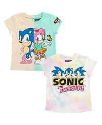 Sega Girls Sonic The Hedgehog Rosy Rascal 2 Pack T-Shirts to