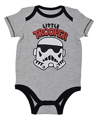 Star Wars Baby Boys Chewbacca C-3PO R2-D2 Darth Vader Yoda 5 Pack Short Sleeve Bodysuits Newborn to