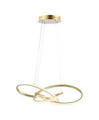Jonathan Y Alexia 25" Abstract Integrated Led Metal Adjustable Pendant