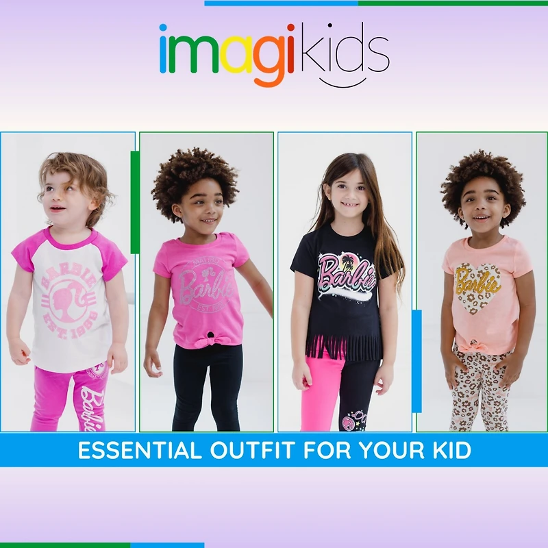 Barbie Little Girls T-Shirt and Leggings Outfit Set