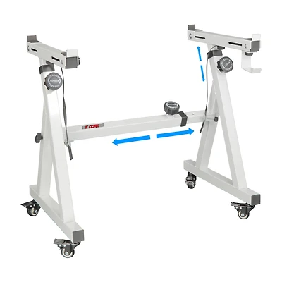 5 Core Keyboard Stand w Wheels Heavy Duty White Height Width Adjustable Z Style Digital Piano Stands Ks Z1 Wh Hd Whls