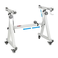 5 Core Keyboard Stand w Wheels Heavy Duty White Height Width Adjustable Z Style Digital Piano Stands Ks Z1 Wh Hd Whls