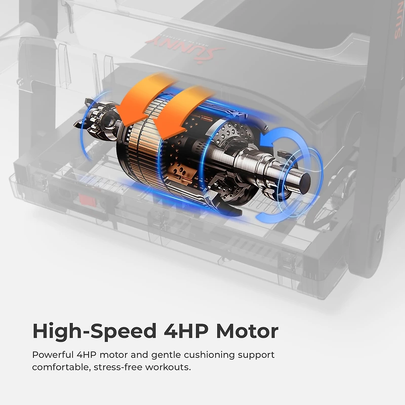 Sunny Health & Fitness Treadmill Elite Smart Auto Incline 20” Deck Treadmill with 300 Lb Weight Capacity