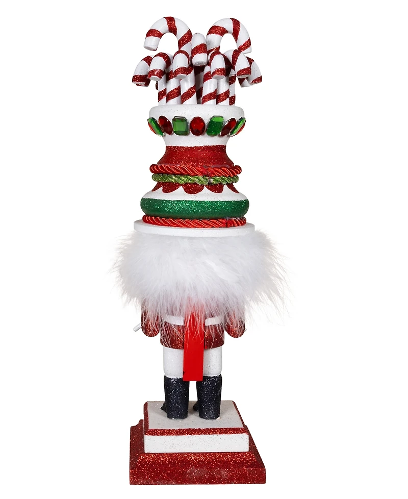 Kurt Adler 16-Inch Hollywood Candy Cane Hat with Drum Nutcracker