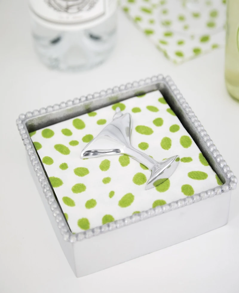 Mariposa Cocktail Beaded Napkin Box Set