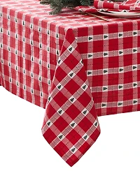Elrene Sherwood Tree Dobby Cotton Rectangle Tablecloth, 84"x 60"