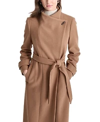 Dkny Women's Belted Wing-Collar Maxi Coat