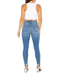 Celebrity Pink Juniors' High Rise Distressed Skinny Ankle Jeans