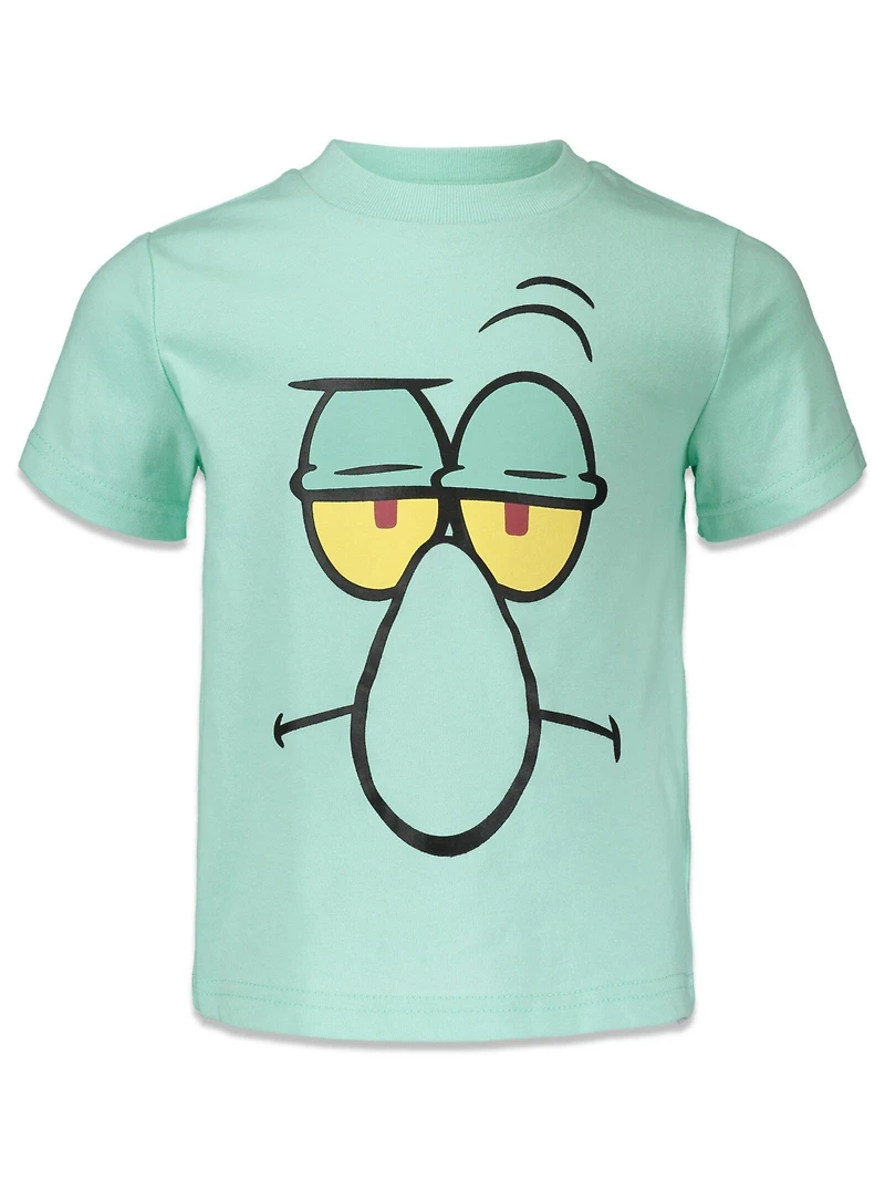 Nickelodeon SpongeBob SquarePants Squidward 3 Pack T-Shirts Toddler to Big Kid