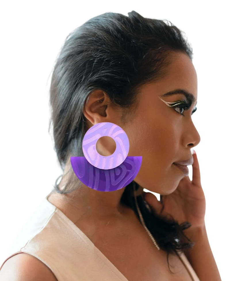 Swanky Designs Half Moon Earrings