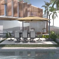 Casainc 11 Ft Square Cantilever Patio Umbrella