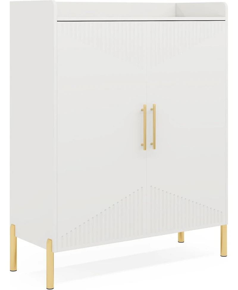 Tribesigns Large Shoe Cabinet with Doors, 6-Tier Entryway Shoe Storage Cabinet with Shelves, 30 Pairs Modern Shoes Rack Organizer for Hallway, Closet,