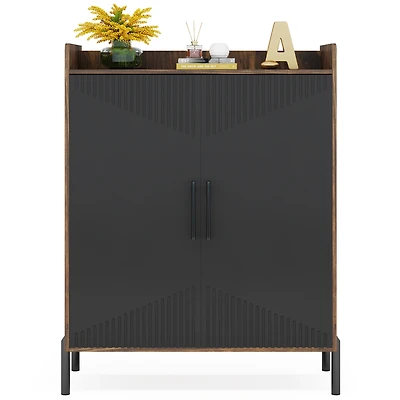 Tribesigns Large Shoe Cabinet with Doors, 6-Tier Entryway Storage Shelves, 30 Pairs Modern Shoes Rack Organizer for Hallway, Closet,