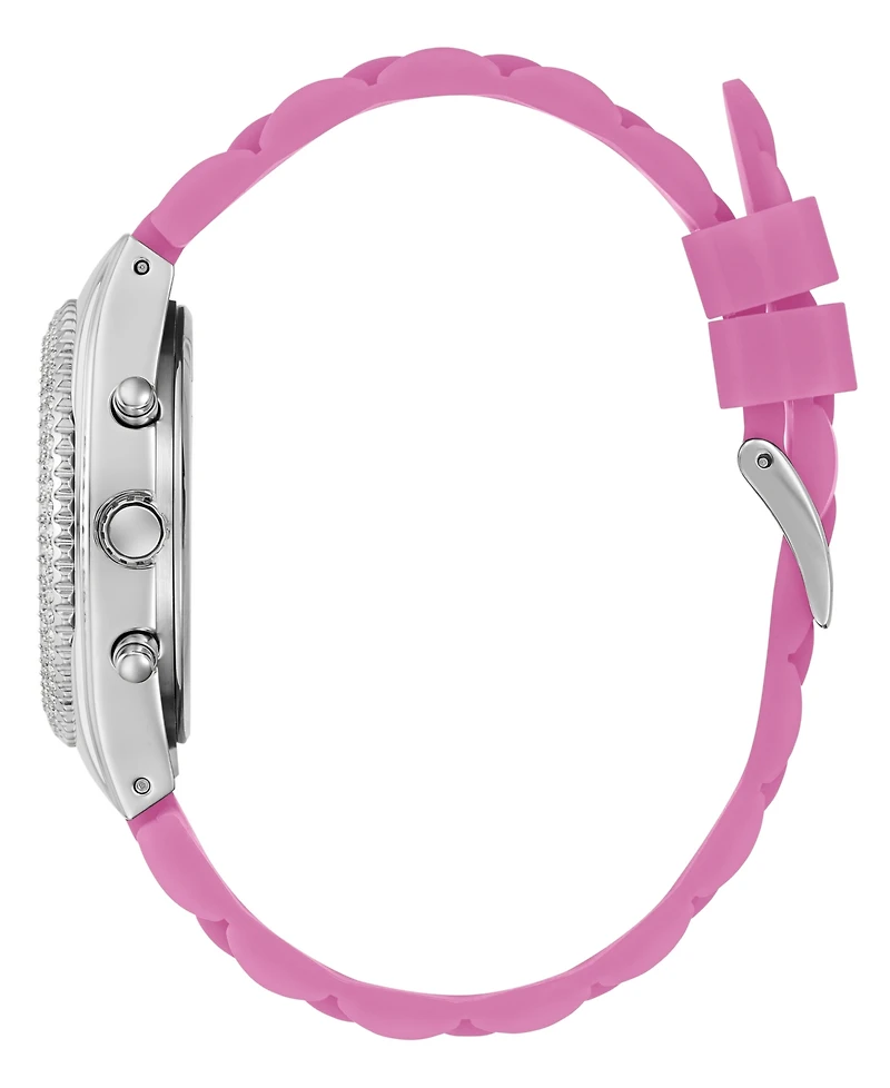 Guess Women's Multi-Function Pink Silicone Watch 37mm