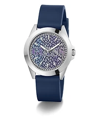 Guess Women's Analog Blue Silicone Watch 36mm