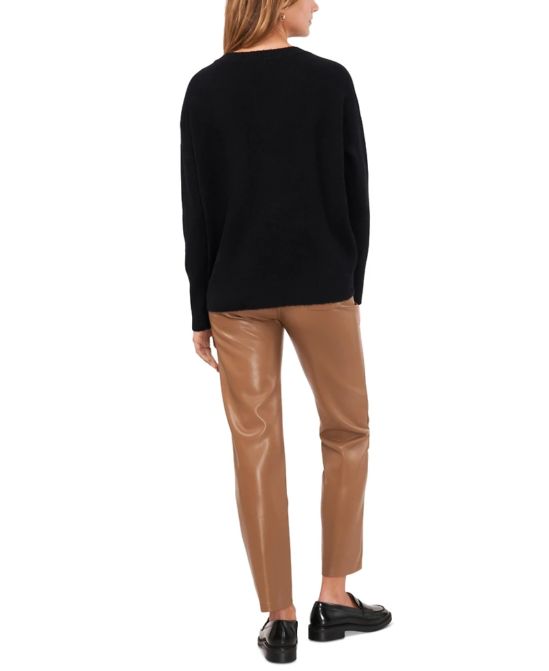 Vince Camuto Women's Dropped-Shoulder V-Neck Sweater