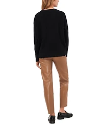 Vince Camuto Women's Dropped-Shoulder V-Neck Sweater