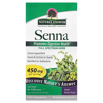 Nature's Answer Senna 450 mg - 90 Vegetarian Capsules