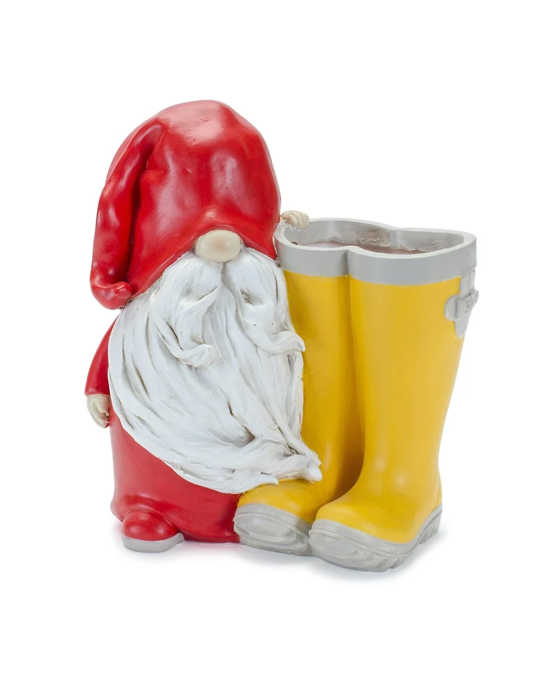 Slickblue Garden Gnome With Rainboot Planter Or Vase (Set of 2)