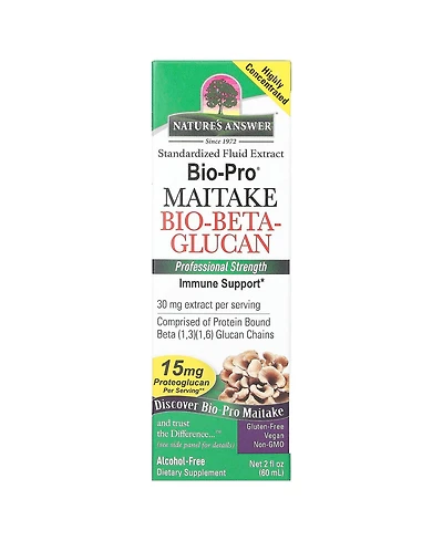 Nature's Answer Bio-Pro Maitake Bio-Beta-Glucan Alcohol-Free 15 mg