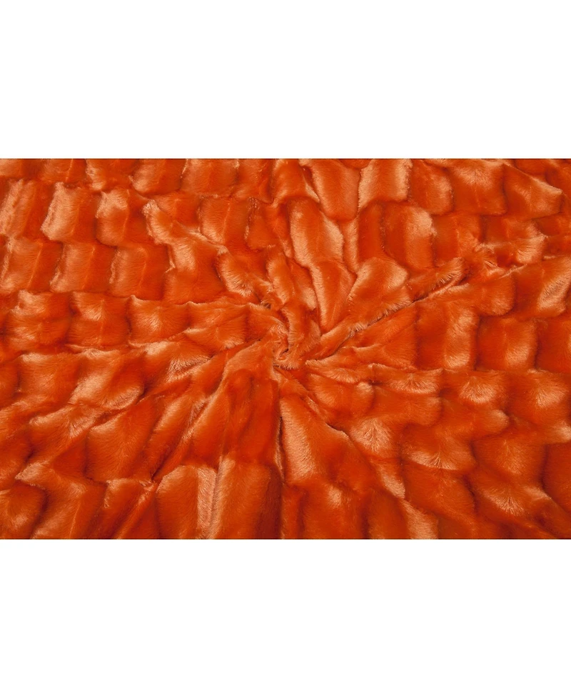 Chanasya Premium Embossed Faux Fur Throw Blanket - Super Soft, Lightweight Minky 60" x 70” White