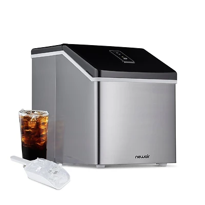 Newari Countertop Clear Ice Maker, 40 lbs. of Ice a Day with Easy to Clean Bpa-Free Parts, Perfect for Cocktails, Scotch, Soda and More