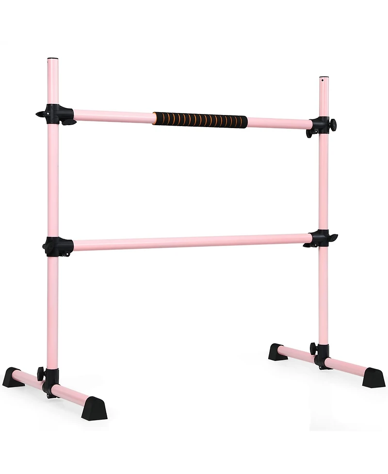 Portable Ballet Barre 4ft Freestanding Adjustable Double Dance Bar