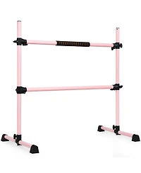 Portable Ballet Barre 4ft Freestanding Adjustable Double Dance Bar