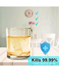 MySmile Retainer Cleaner with 120 Denture Cleaning Tablets, Quickly Remove Odors, Discoloration Stains & Plaque from Aligner, Mouth Guard, Night Guard