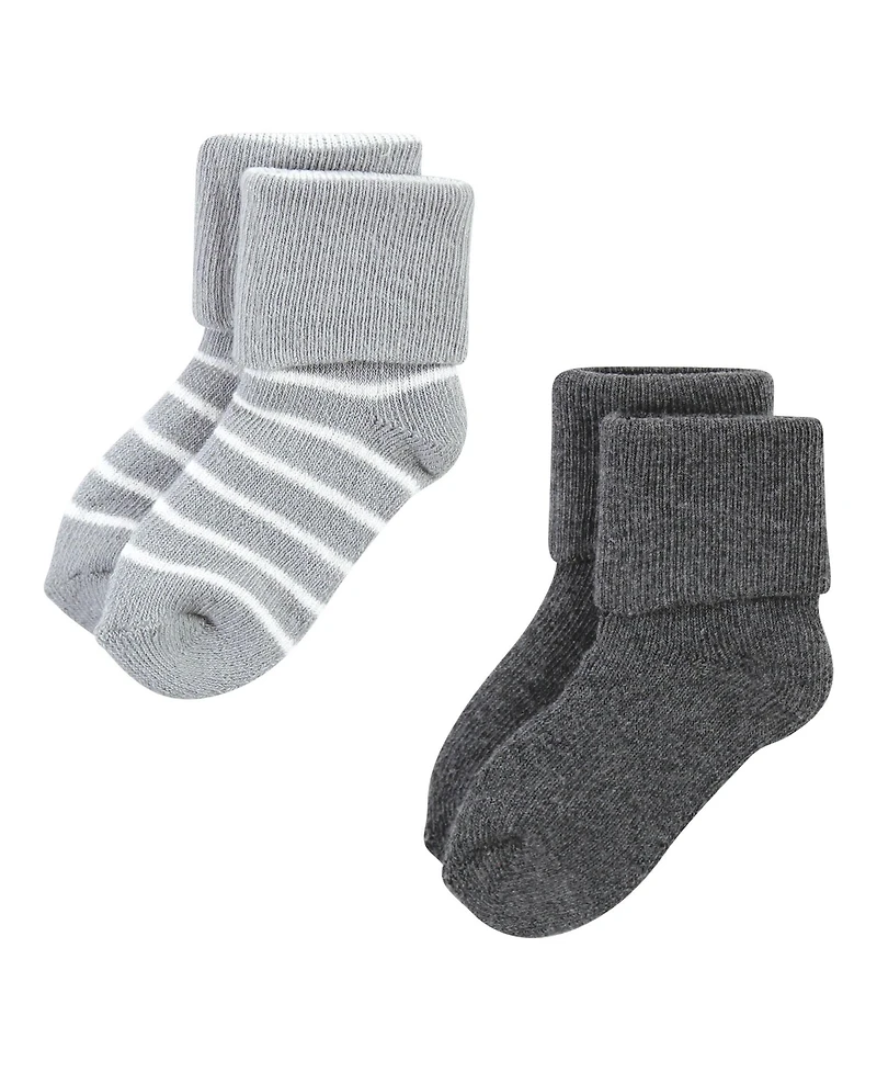 Hudson Baby Baby Boys Hudson Unisex Grow With Me Socks 12pk, Sunshine, 0-24 Months