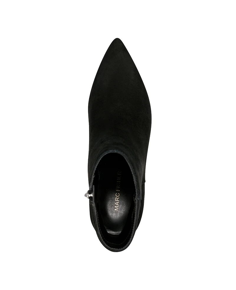 Marc Fisher Women's Glorry Pointy Toe Kitten Heel Booties