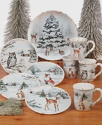 Certified International Winter's Frost Mugs, Set of 4