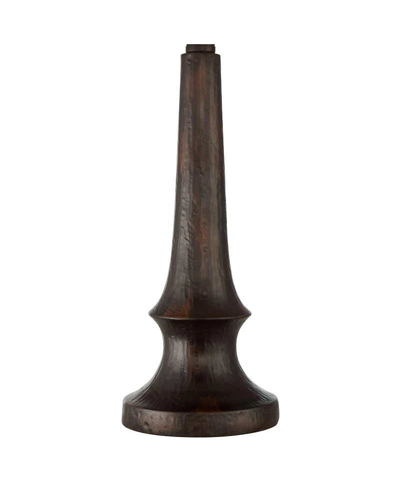 Franklin Iron Works Naomi Industrial Rustic Table Lamp 25" High Aged Bronze Brown Mica Drum Shade for Bedroom Living Room Bedside Nightstand Offi