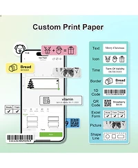 Nelko P21 Label Maker Tape, 14x40mm (0.55"x1.57") Self-Adhesive Label Compatible with P21 Label Maker for Home/Office/School, 180 Labels, Transparent