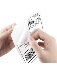 Nelko Genuine 4x6 Direct Thermal Shipping Label (Pack of 500 Fan-Fold Labels) 4x6 Thermal Labels for PL70E Shipping Label Printer, Perforated and Stro